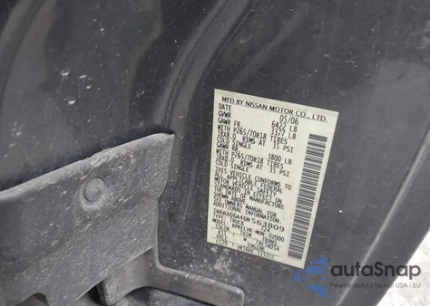 2006 Nissan Titan Le z USA, uszkodzony, nr VIN 1N6BA06A46N563809